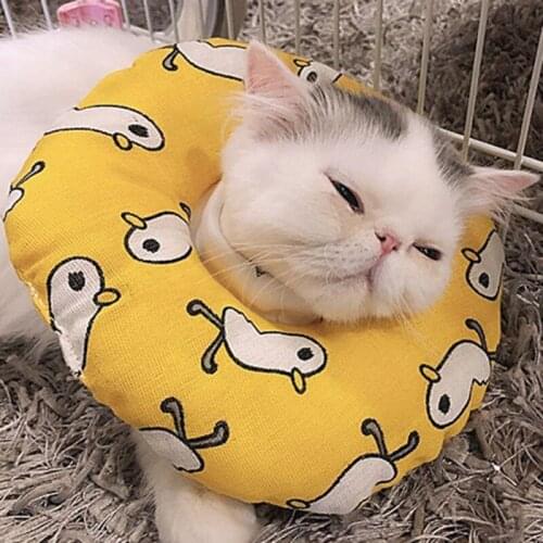 Pet Cat Collar Comfortable Cute Kitten Collar Protective Cats Neck Wound Sleeping Pillow Pets Supplies