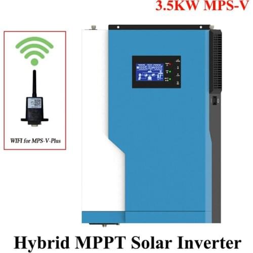 3500W pure sine wave inverter DC24V AC230V 100A MPPT PV input range DC120V-500V with Wifi function can work without battery