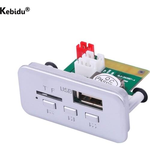 Kebidu MP3 WMA Decoder Board Mini Wireless Bluetooth 5.0 12V MP3 Music Player Audio Module Support USB FM TF Radio AUX Car Radio