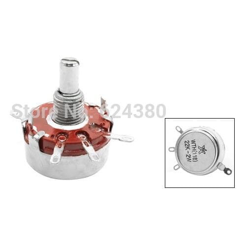 WTH118 22K 47K 4K7 68K 470K 2K2 OHM 5% 2W Single Turn Rotary Linear Taper Potentiometer Carbon Pot w Knob