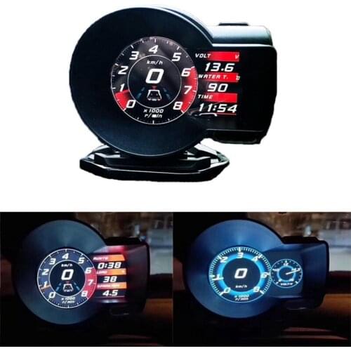 Professional OBD Head Up Display Multifunction Car Digital Boost Gauge Voltage Speed Meter Water Temp Alarm Auto Diagnostic Tool