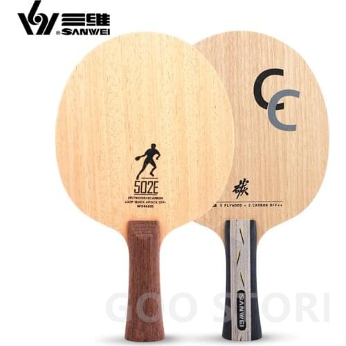 SANWEI CC 502E 5 Ply Wood+2 Carbon OFF++ Training Original SANWEI Table Tennis Blade Ping Pong Racket Bat Paddle