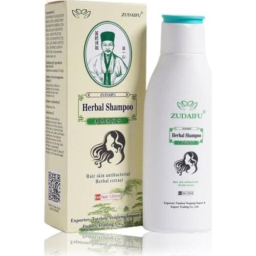 120Ml Zudaifu Herbal Ginseng Keratin Hair Treatment Shampoo Mite Growth and Removal Care Repair Hair Antibacterial Serum YDQ