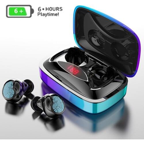 New TWS Touch Wireless Bluetooth Headset Gradient Bluetooth Earphone Mic Headphones Stereo Ture Wireless Earbuds For Phone