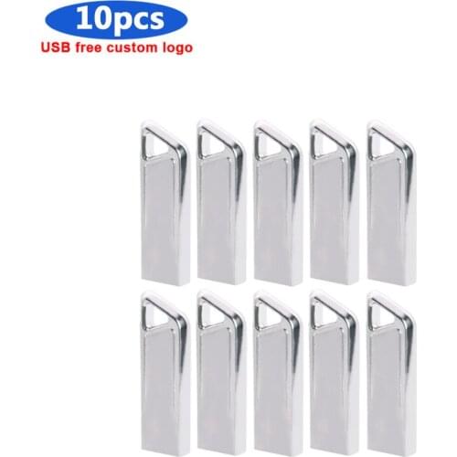 10pcs/lot USB Pen Drive 8GB 16GB usb flash drive 32GB 64GB 128GB metal memory stick usb2.0 for photography Wedding Gift