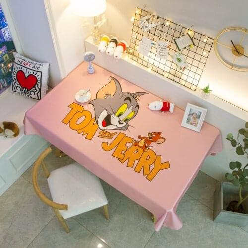 Tom and Jerry Cute Cartoon Cartoon Waterproof Ironing Tablecloth Childrens Desk Table Cloth Household Dressing Tablecloth 60*90