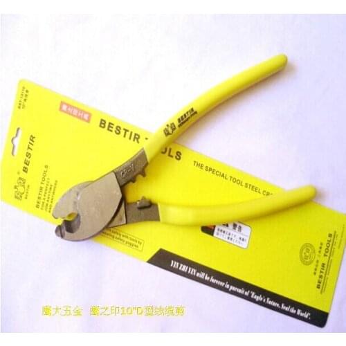 BESTIR taiwan made high quality Chrome vanadium 10" cable shears cutting hardware tools,NO.13110 wholesale and retail