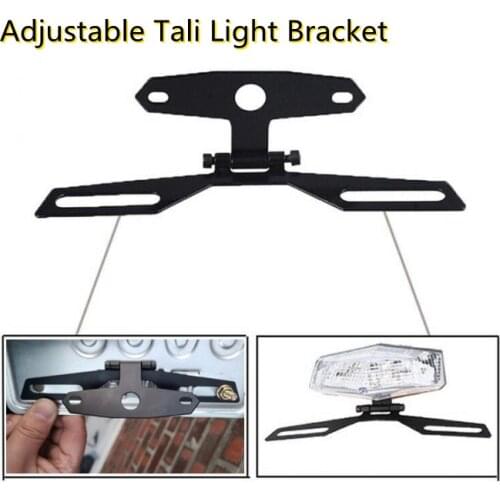 Motorcycle Tail Light Brake Adjustable License Plate Bracket Fold Taillight Mount Holder For Harley Bobber Chopper ATV Motorbike