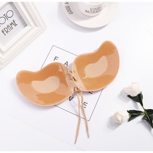Women Fly Bra Self Adhesive Strapless Bras Bandage Blackless Solid Bra Stick Gel Silicone womens underwear Invisible Bra