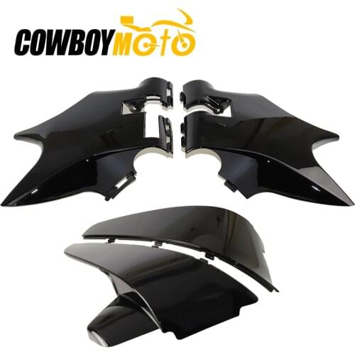 1Set ABS Chrome Front Cowl Neck Guard & Battery Cover Side Faring Panel Frame For Honda Shadow VT600 VLX 600 STEED400 1988-1998