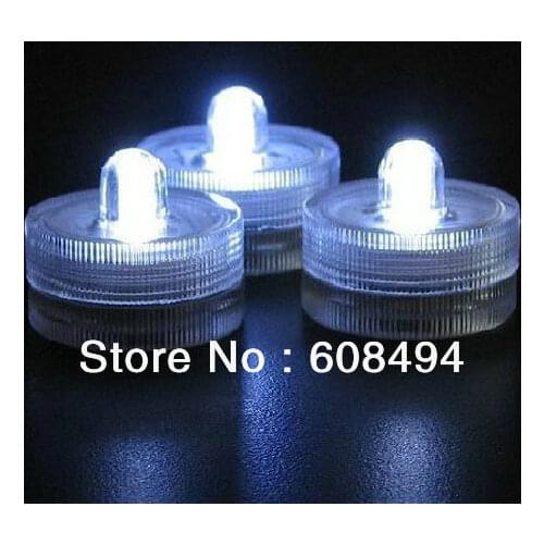 200pcs SUPER Bright Single Submersible Waterproof Led Tea Light for Wedding Floralytes/Christmas/Valentine party -WHITE COLOR