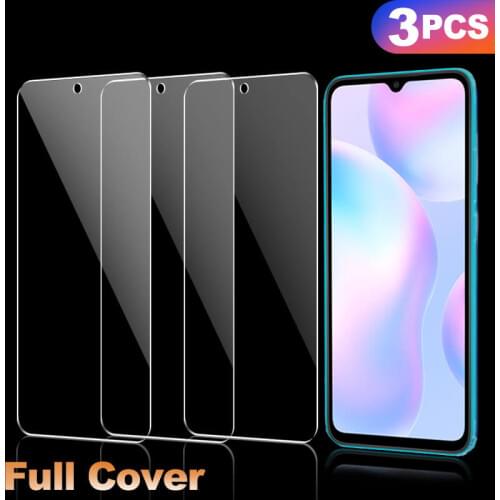 3Pcs Protective Glass For Xiaomi Redmi 9A Glass Full Cover Xiomi Redmi 9A M2006C3LG Screen Protector Xaomi Redmi9A A9 Phone Film