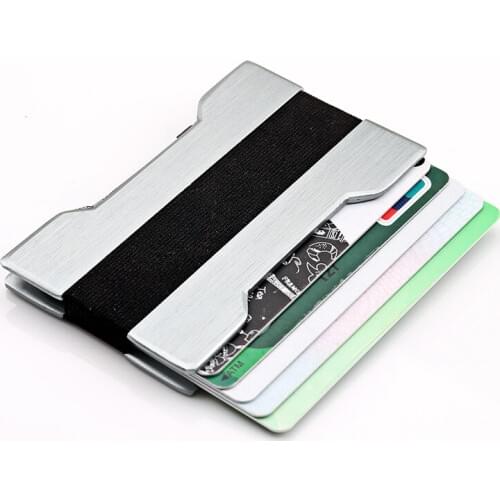 Aluminium Anti Swipe Credit ID Card Holder Protect Blocking Wallet Portable Cardholder Clip Porte Carte Case