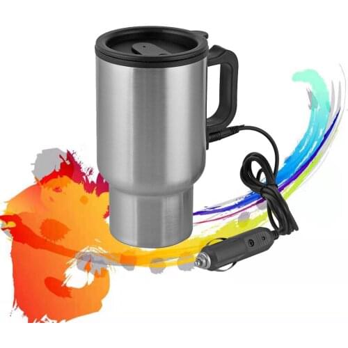 12V 450ml Car Hot Kettle Vehicle Mounted Thermal Travel Cup Handy Pot thermostat Bottle Coffee Mug Water Heat-preservation