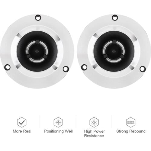 2pcs 4inch 1500W Car Tweeter Speaker Titanium Bullet Tweeter with Capacitor Auto Loudspeaker for Vehicle Auto Car Audio Stereo