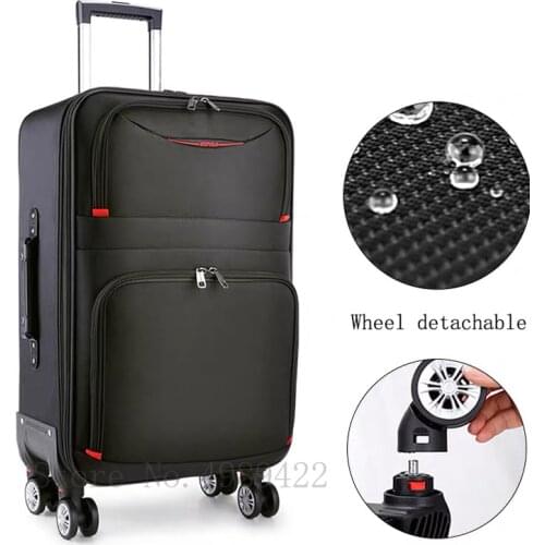 22/24/26/28 inch Travel suitcase with wheels 20'' Cabin carry on trolley luggage bag Waterproof Oxford suitcase rolling luggage