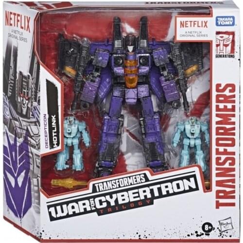 18cm Hasbro Transformers Toys Cybertron Siege Limited Anime Figures Hot Flow Link Megatron Action Figure Collection Model