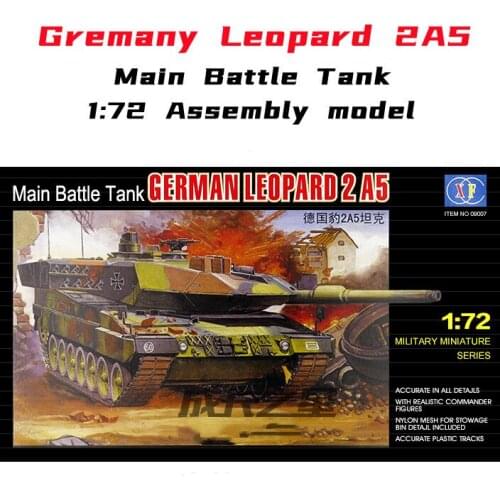 1/72 Leopard 2A5 Tank Model German Army Main Battle Panzer Assembly Chariot Model DIY Toy