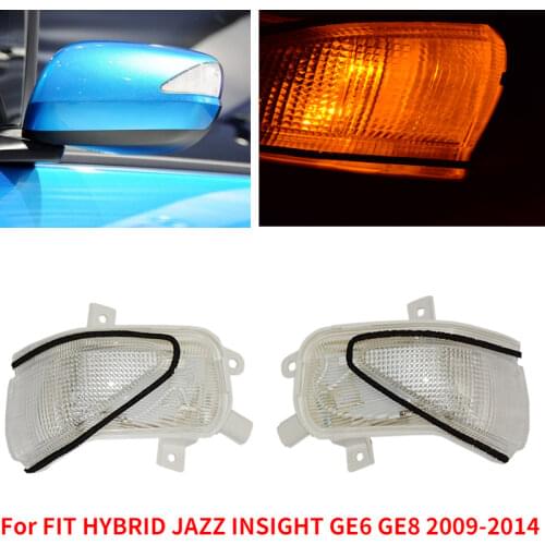 Kamshing 2PCS For FIT HYBRID JAZZ INSIGHT GE6 GE8 09-14 Rearview Mirror LED Turn Signal Lamp Indicator Light 34300-TG5-H01