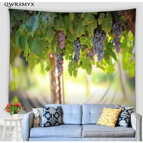 Vines Fruit Food Pattern Tapestry Aesthetic Wall Hanging Home Living Room Bedroom Restaurant Decor Wall Tapestries Art Adornment