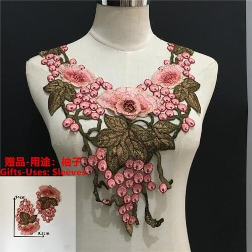 Fashion Embroidery 3D three-dimensional Flower Lace Collar DIY Lace Fabric Sewing Decoration Clothes Clothing Accessories