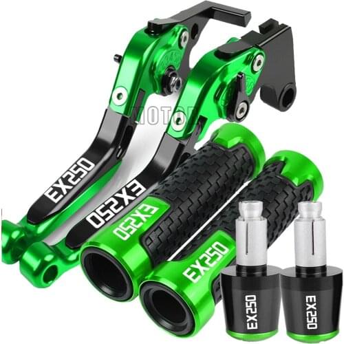 Motorcycle Aluminum Brake Clutch Lever Handlebar Handle Grips Ends FOR KAWASAKI EX250R EX 250R EX250 R 2008 2009 2010 2011 2012