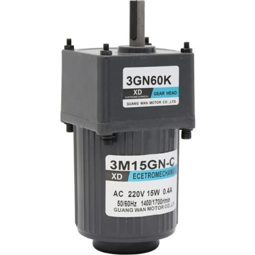 15W AC geared motor 220V single phase speed regulating motor high torque positive and negative gear low speed motor