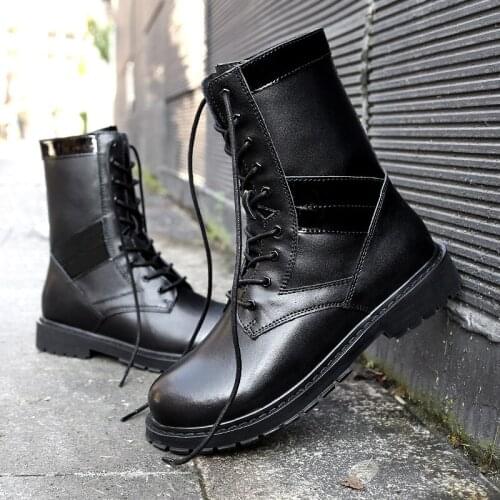 2019 Men Outdoor Boots Military Desert Tactical Boot Autumn Winter Comfortable High help Combat Desert boots Ankle Boots