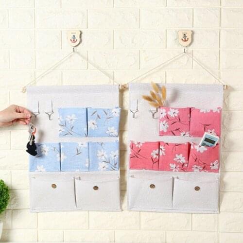 7 Pockets Kitchen Large Door Wall Hang Pouch Hanging Wardrobe Socks Bathroom Debris Storage Home Decor Hanging Bag