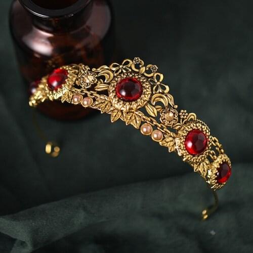 New Crown Half Crown Bridal Headgear Alloy Dot Bead Accessories