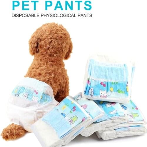 Disposable Dog Paper Diaper Dogs Disposable Physiological Pant Pet Diaper Super Absorbent Pets Panty-shape Diapers Pet Accessory