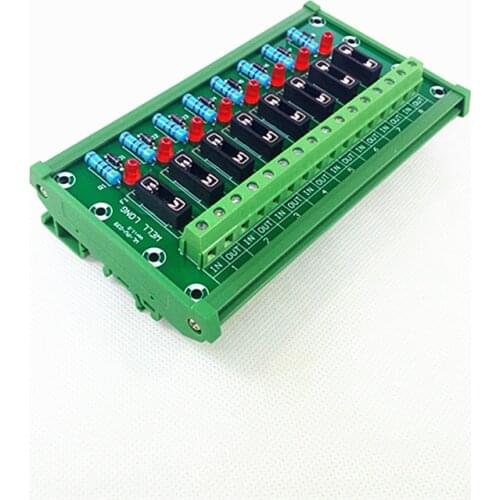 DIN Rail Mount 8 Position Fuse Module Board