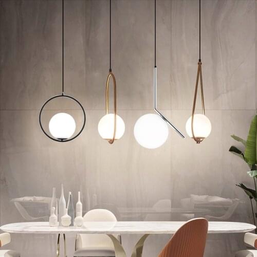 Modern style living room bedroom minimalist restaurant pendant light Nordic clothing decoration glass ball pendant lamp