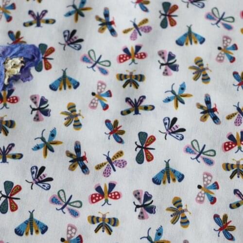 Flap Flip 80S Like Liberty Cotton Poplin Fabric For Kids Baby Sewing Cloth Dresses Skirt DIY Handmade Half Meter Telas Purses