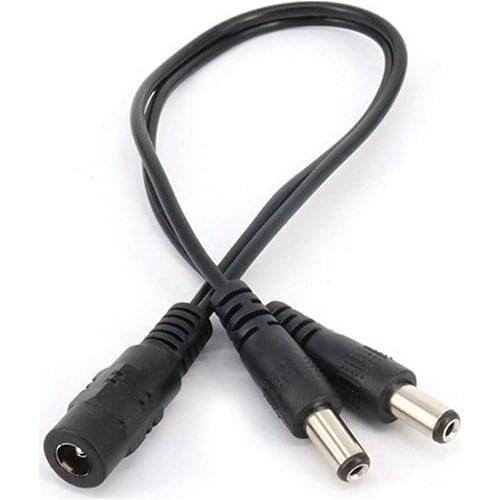 DC 1 Female To 2 Male Power Split Splitter Cable 5.4*2.7mm For CCTV Camera