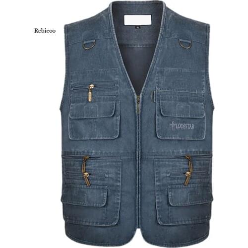 Rebicoo Men's Vests With Pockets