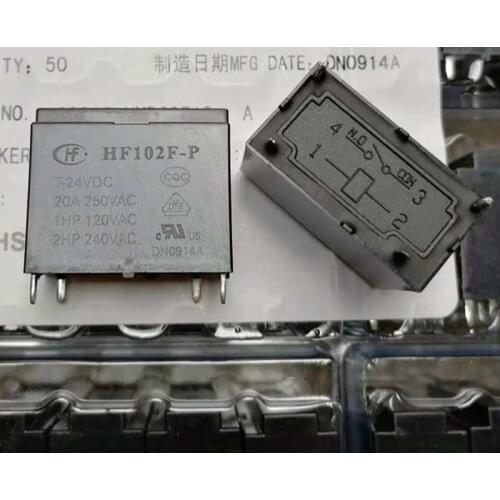 Relay HF102F-P-T-24VDC HF102F-P replaces G4A-1A-PE