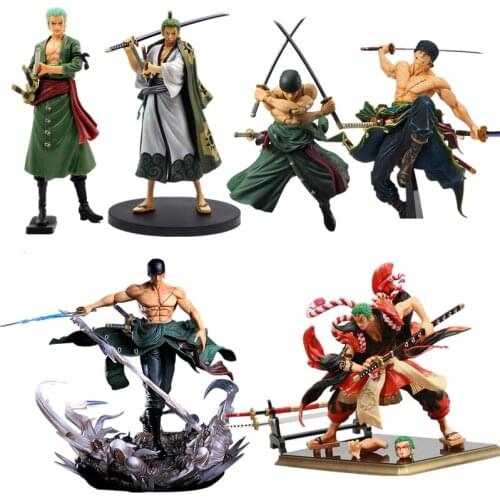 Hot-Selling Japanese Anime Roronoa Zoro Statue Battle Version PVC Action Model Collection Cool Stunt Doll Toys