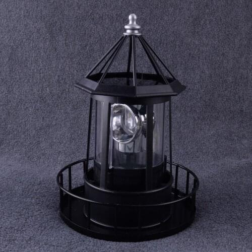 Solar LED Rotating Garden Outdoor Beam Sensor Beacon Lighthouse Light Lamp Fit for Courtyard Lawn Balconie IP65
