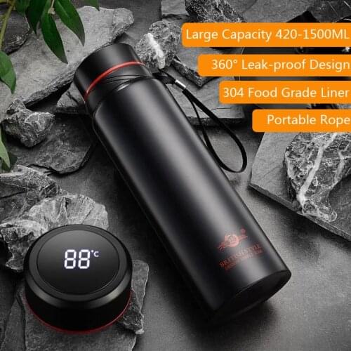 Stainless Steel Thermos Bottle 1000ml Business Vacuum Flask Travel Portable Thermos Insulated Bottles 700/800/1000ml