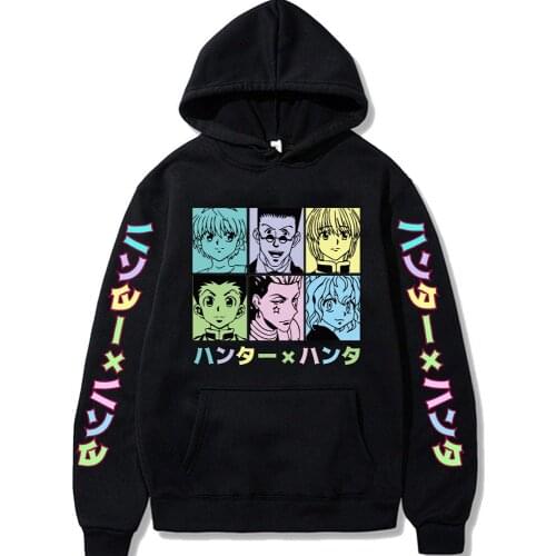 Anime Hunter X Hunter Hoodies Men Women Sweatshirts Pullovers Printing Tracksuit Streetwear Fashion Oversize Cotton Full Clothes