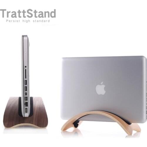 Woodden Vertical Laptop Stand Space-saving Rack Desktop Erected Holder For Apple MacBook Pro Air 2020 M1 ARM notebook wood stand