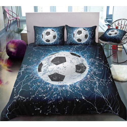 Water Football Comforter Bedding Set Sport Cool 3D Print Luxury Queen King Single Duvet Cover Set Home Textile Decor Modern Kids