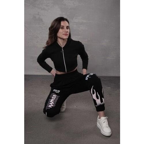 Lena Butik Women Fashion Dream Style Pattern Print Pants Autumn Elastic Waist Pocket Sport Trouser Casual Streetwear Sweatpant