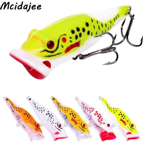 1pcs 13g/8cm Popper Steel beads in the body Fishing Lures 3D Eyes Bait Crankbait Wobbler Tackle Japan Hooks peche pesca Jerkbait