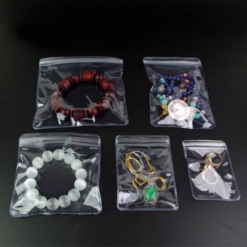 7x10cm Clear Bags Self Sealing Zip Lock Plastic Bag For Pendant Bracelet Storage PVC Jewelry Gift Packaging Pouch 10pcs