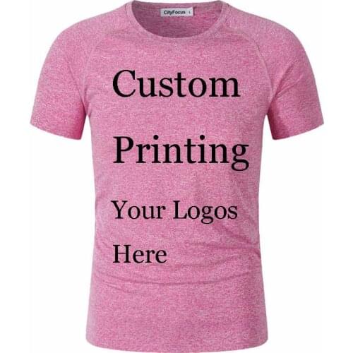 Custom jersey T-shirt Customized Print Logo photo Service Screen Embroidery Print Women Bodybuilding quick dry Tees Camisas