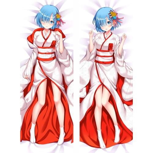 Cute Girl 50x160 Rem Pillow Case Cosplay Anime Dakimakura Waifu Hugging Body Decorative Manga World From Zero Pillow Cover Gift