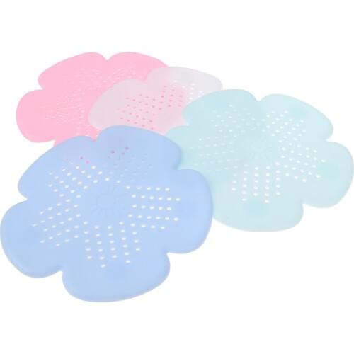 Bathroom Clean Tool Floor Sieve Drain Filter Mat Gadgets Silicone Mesh Kitchen Drains Sink Strainers Filter Sewer Hair Colanders