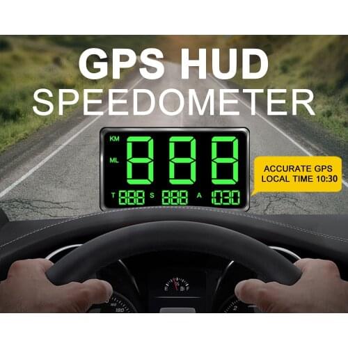 Large Screen 4.5" GPS HUD Speedometer Head-Up Display Digital Car Speed Alarm System Universal For all Cars Buses Trucks